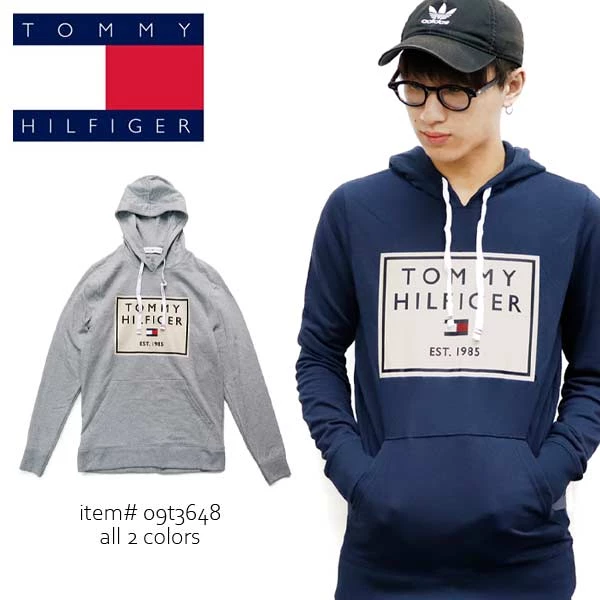 Tommy Hilfiger Men's Brushed Back Fleece Pullover Hoodie Navy 4 Tommy Hilfiger Men's Brushed Back Fleece Pullover Hoodie Navy