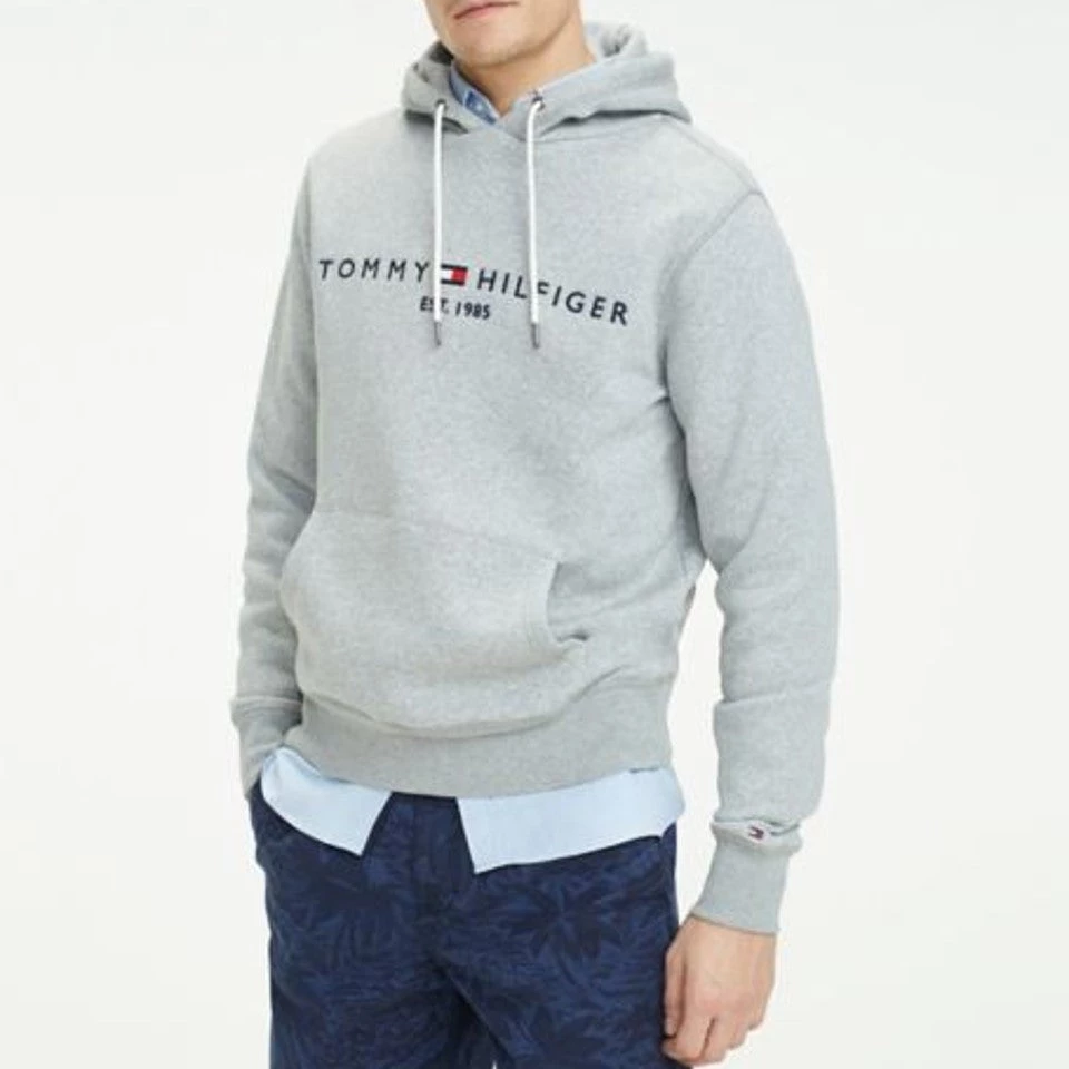 Tommy Hilfiger Men's Tommy Jeans LENNY HOODIE. METAL GREY HTR 3 Tommy Hilfiger Men's Tommy Jeans LENNY HOODIE. METAL GREY HTR