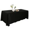 Urby 70 X 120 Inch Polyester Rectangular Table Cloth For 6 - 8 Foot Table That Seats 6 - 8 Person - Fits Folding Tables, Picnic Tables, Dining Tables - Machine Wash Reusable & Wrinkle Free - Black 1 Urby 70 X 120 Inch Polyester Rectangular Table Cloth For 6 - 8 Foot Table That Seats 6 - 8 Person - Fits Folding Tables, Picnic Tables, Dining Tables - Machine Wash Reusable & Wrinkle Free - Black