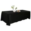URBY TableCloth Urby 90 X 132 Inch Polyester Rectangular Table Cloth For 8 Foot Table That Seats 8 - 10 Person - Fits Large Folding Tables, Picnic Tables, Dining Tables - Machine Wash Reusable & Wrinkle Free - Black 1 URBY TableCloth Urby 90 X 132 Inch Polyester Rectangular Table Cloth For 8 Foot Table That Seats 8 - 10 Person - Fits Large Folding Tables, Picnic Tables, Dining Tables - Machine Wash Reusable & Wrinkle Free - Black