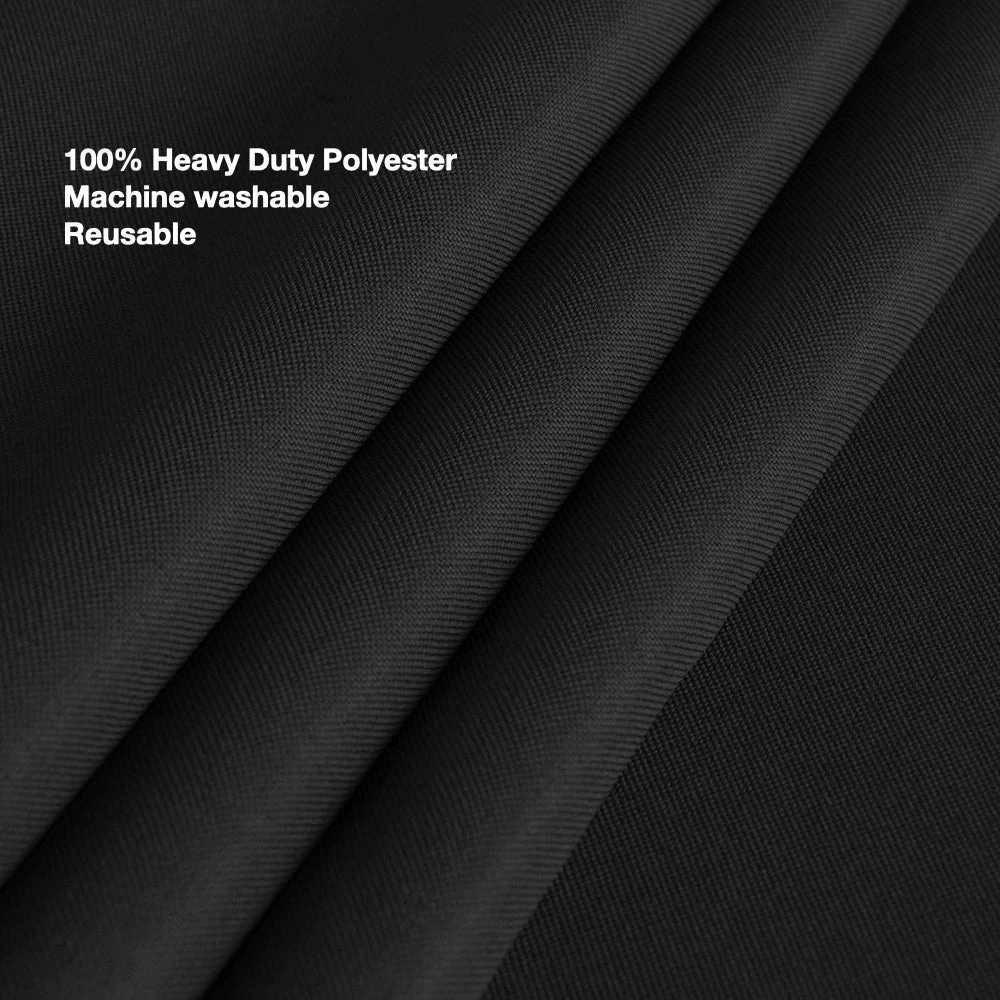 URBY 90 X 156 Inch Polyester Rectangular Table Cloth For 8-10 Foot Table That Seats 10-12 Person - Fits Extra Long Tables Or Cut To Fit Smaller Tables - Machine Wash Reusable And Wrinkle Free - Black 6 URBY 90 X 156 Inch Polyester Rectangular Table Cloth For 8-10 Foot Table That Seats 10-12 Person - Fits Extra Long Tables Or Cut To Fit Smaller Tables - Machine Wash Reusable And Wrinkle Free - Black