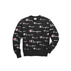 Champion Life Men Crew, All Over Logo Crewnecks