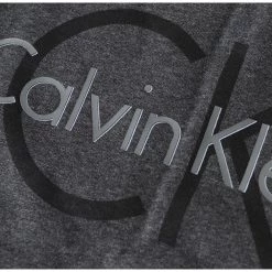 Calvin Klein Gunmetal Mens Small Logo Crewneck Sweater
