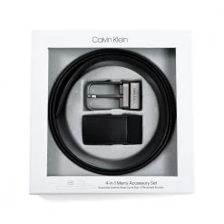 Calvin Klein Calvin Klein Belt Men Genuine Leather Belt Set Reversible Buckle CK Business Black Brown 74140
