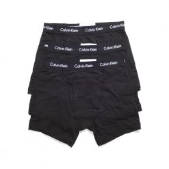 Calvin Klein Men's Cotton Stretch Boxer Briefs 3-Pack NU2666 All Black Underwear