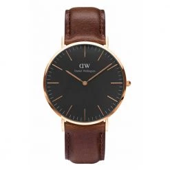 Daniel Wellington Classic Black Bristol Rose Gold Watch