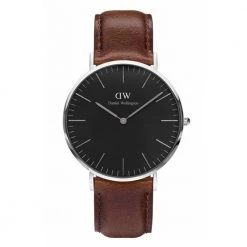 Daniel Wellington Classic Black Bristol Silver Watch