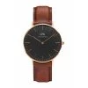 Watches Daniel Wellington Classic Black St. Mawes Rose Gold Watch