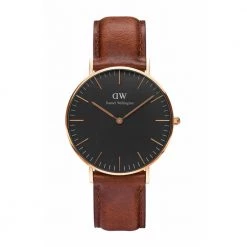 Watches Daniel Wellington Classic Black St. Mawes Rose Gold Watch