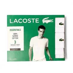 Lacoste Men's 3 Pack Slim Fit Cotton Crew Neck Tee RAM8703