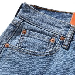 Levis Levi's Men's 501 Original Mid Rise Regular Fit Straight Leg Jeans Light Stonewash 00501-0134