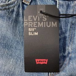 Levis Mens Levi's 511 Fennel Print Slim Leg 04511-3984 Ripped Blue