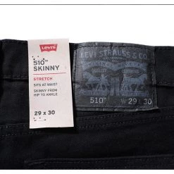 Levis Levi's Men's 510 Skinny Stretch Bull Denim Stretch Mid Rise Skinny Jeans 05510-4173 Jet