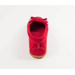 Minnetonka Kilty Hardsole Cherry Red Moccasins