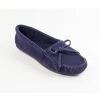 Minnetonka Kilty Hardsole Navy Moccasins Women's Footwear