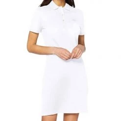 Button Ups & Polos Lacoste Women's Stretch Slim Fit Polo Dress White