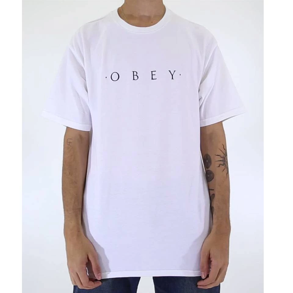 OBEY Clothing Obey NOVEL OBEY Men’s Regular Fit.Crew Neck Tee White 3 OBEY Clothing Obey NOVEL OBEY Men’s Regular Fit.Crew Neck Tee White