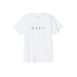 OBEY Clothing Obey NOVEL OBEY Men’s Regular Fit.Crew Neck Tee White