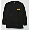 Obey INSIDE OUT OBEY 3 Regular Fit Crew Neck Long Sleeve Tee With Set In Rib Trims Black OBEY Clothing