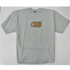 OBEY Clothing Obey STYLE Men’s Heavyweight Fabric Custom Box Fit Tee Heather Grey
