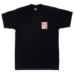 OBEY Clothing Obey Men’s Academic 2 Heavyweight Classic Box Tee Off Black