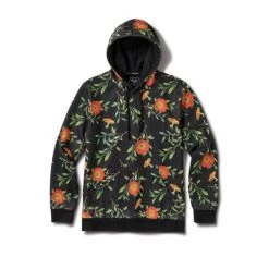 PRIMITIVE Men’s DOVER HOOD Classic Fit Pull Over Hoodie Black Hoodies