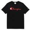 T-shirts HERITAGE SHORT LEEVE T-SHIRT WITH CHAMPION LOGO BLACK