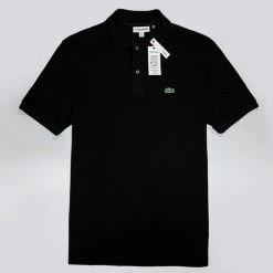 Lacoste Men's Slim Fit Polo Black Button Ups & Polos