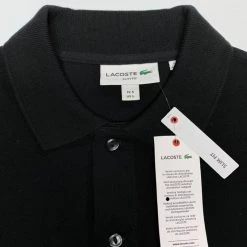 Lacoste Men's Slim Fit Polo Black Button Ups & Polos