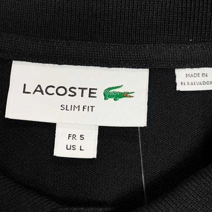 Lacoste Men's Slim Fit Polo Black Button Ups & Polos 6 Lacoste Men's Slim Fit Polo Black Button Ups & Polos