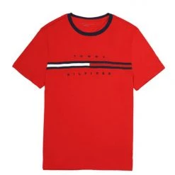 TOMMY HILFIGER MEN'S TINO LOGO T-SHIRT RED
