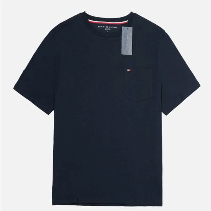 TOMMY HILFIGER MEN'S CREW NECK T-SHIRT SKY CAPTAIN 3 TOMMY HILFIGER MEN'S CREW NECK T-SHIRT SKY CAPTAIN