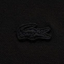 Lacoste Men's Solid Stretch Polo Black Button Ups & Polos