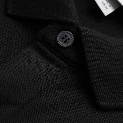 Lacoste Men's Solid Stretch Polo Black Button Ups & Polos