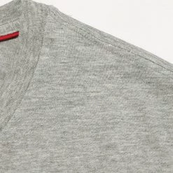 TOMMY HILFIGER MEN'S CORE FALG TEE V NECK GREY