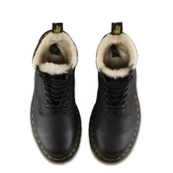 Footwear Dr.Martens 1460 WOMEN'S FAUX FUR LINED LACE UP BOOTS BLACK
