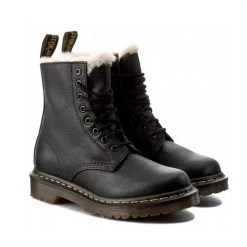 Footwear Dr.Martens 1460 WOMEN'S FAUX FUR LINED LACE UP BOOTS BLACK