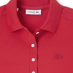 Button Ups & Polos Lacoste Women's Stretch Slim Fit Polo Dress Red 9 Button Ups & Polos Lacoste Women's Stretch Slim Fit Polo Dress Red