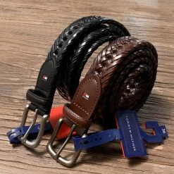 Tommy Hifiger Tommy Hilfiger Men's Braided Belt Black