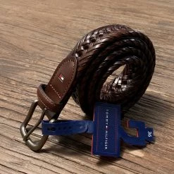 Tommy Hifiger Tommy Hilfiger Men's Braided Belt Tan