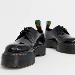 Footwear Dr.Martens Women's 1461 RAINBOW PATENT PLATFORM SHOES Multi Color