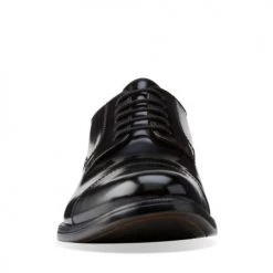 Clarks Bostonian Kinnon Cap Mens Black Leather