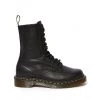 Footwear Dr.Martens Women's 1490 10-eye VIRGINIA LEATHER Mid Calf BOOTS Black